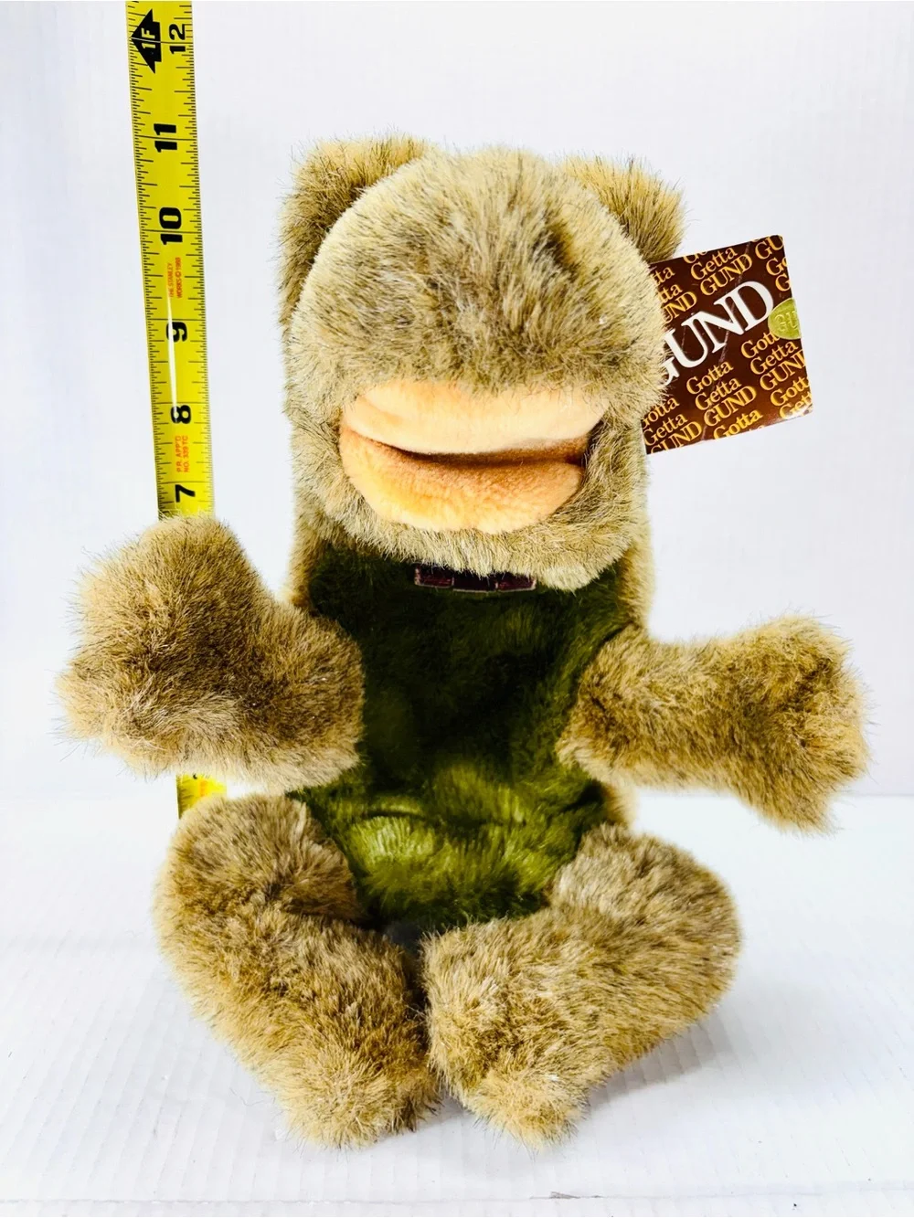 1984 GUND Frog Toad Hand Puppet 12